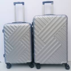 Set kofera 2u1 Srednji i Veliki ABS 8010 SREBRNI