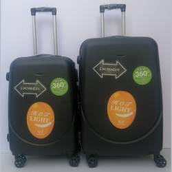 Set kofera 2u1 Srednji i Veliki ABS 8012 CRNI