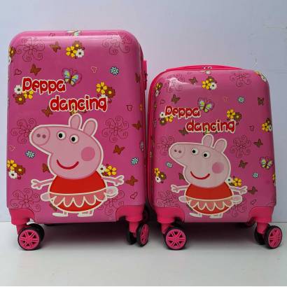 DECIJI KOFERI SET 2U1 MOD.18 PEPA PRASE ROZE