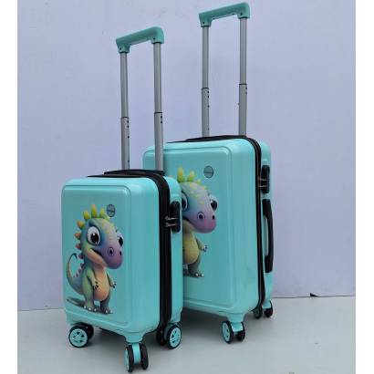 DECIJI KOFERI SET 2U1 MOD.61 DINOSAURUS TIRKIZNI