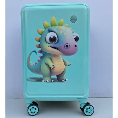 DECIJI KOFERI VELIKI MOD. 61 DINOSAURUS TIRKIZNI