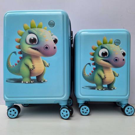 DECIJI KOFERI SET 2U1 MOD.65 DINOSAURUS PLAVI