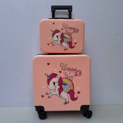 Deciji Koferi set vucilica+torba mod.54 Jenorog roze