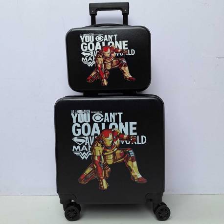 Deciji Koferi set vucilica+torba mod.57 Iron Man crni