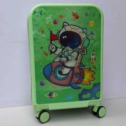 Deciji veliki kofer 3D nalep. mod.83 krokodil astronaut zeleni