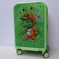 Deciji veliki kofer 3D nalep. mod.83 krokodil astronaut zeleni