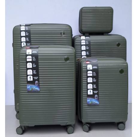 Set Kofera 5u1 Polipropilen PP166 maslinasti