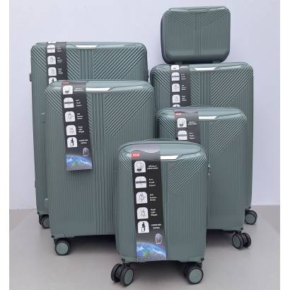 Set Kofera 6u1 Polipropilen PP801 sivi