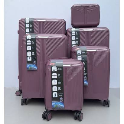 Set Kofera 6u1 Polipropilen PP801 tamno ljubicasti