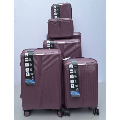 Set Kofera 6u1 Polipropilen PP801 tamno ljubicasti