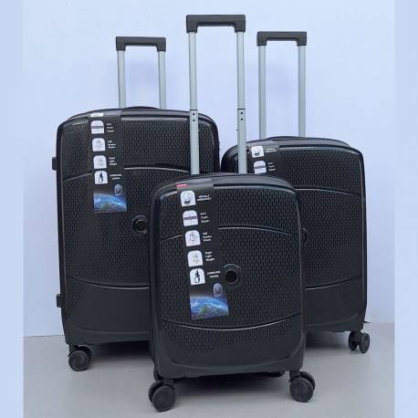 Set Kofera 3u1 Polipropilen PP157 crni