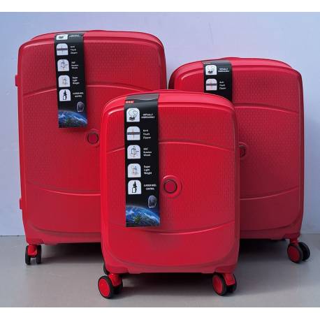 Set Kofera 3u1 Polipropilen PP157 tamno roze