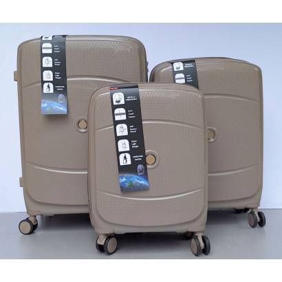 Set Kofera 3u1 Polipropilen PP157 zlatni