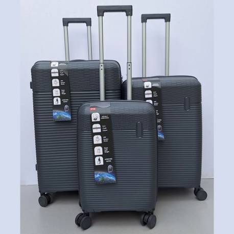 Set Kofera 3u1 Polipropilen PP604 tamno sivi