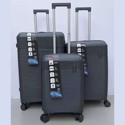 Set Kofera 3u1 Polipropilen PP604 tamno sivi