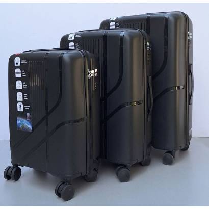 Set Kofera 3u1 Polipropilen PP701 crni