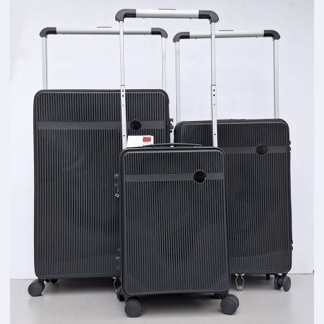 Set Kofera 3u1 PP807 crni  - široka ručka